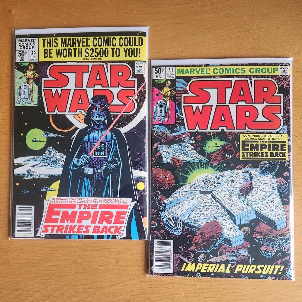 Star Wars #39 & #41, 1980s Marvel comic books (Lot of 2)
